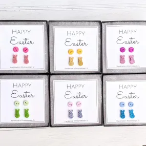 🐰✨ Glitter Bunny Stud Earrings Set – The Perfect Easter Jewelry Gift!