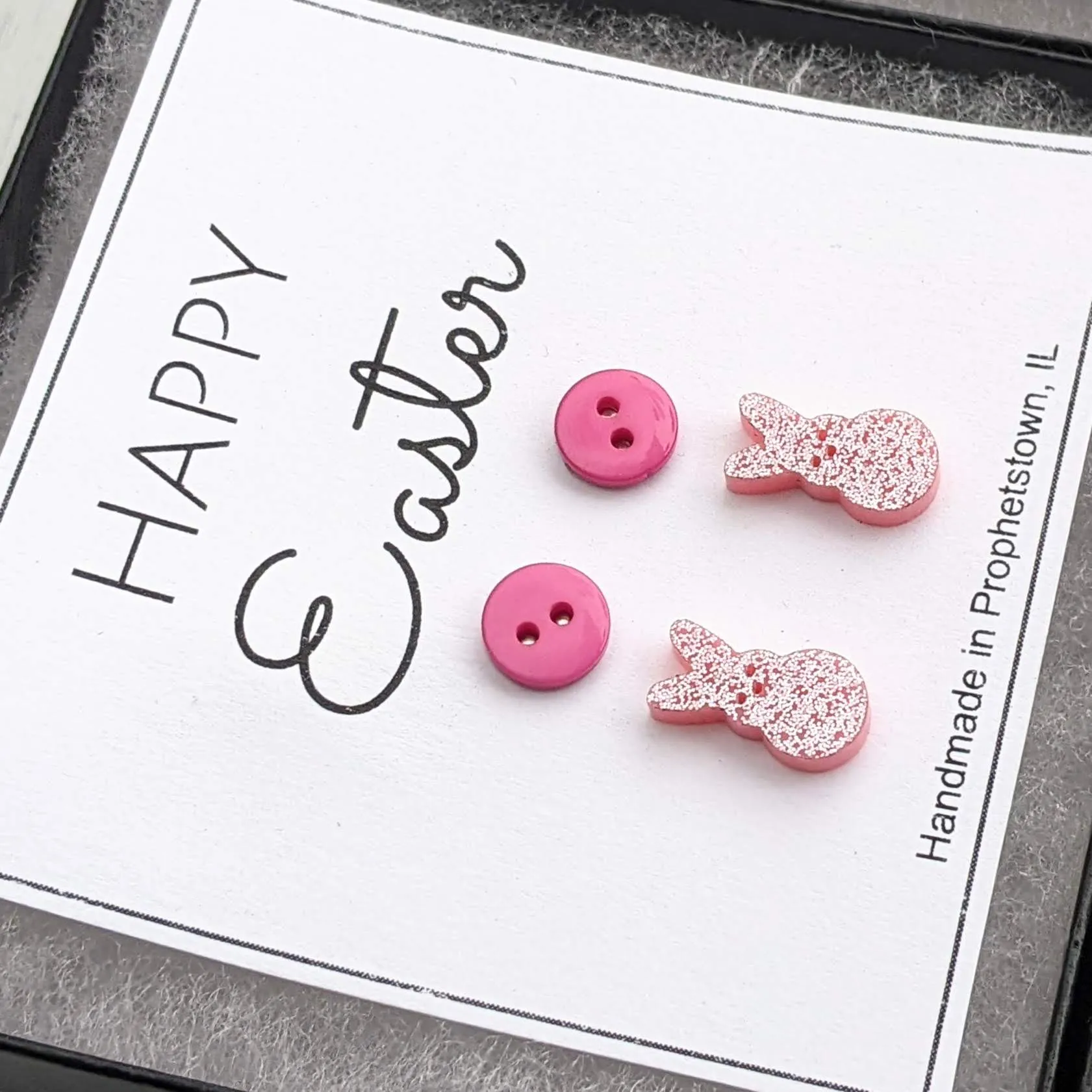 🐰✨ Glitter Bunny Stud Earrings Set – The Perfect Easter Jewelry Gift!