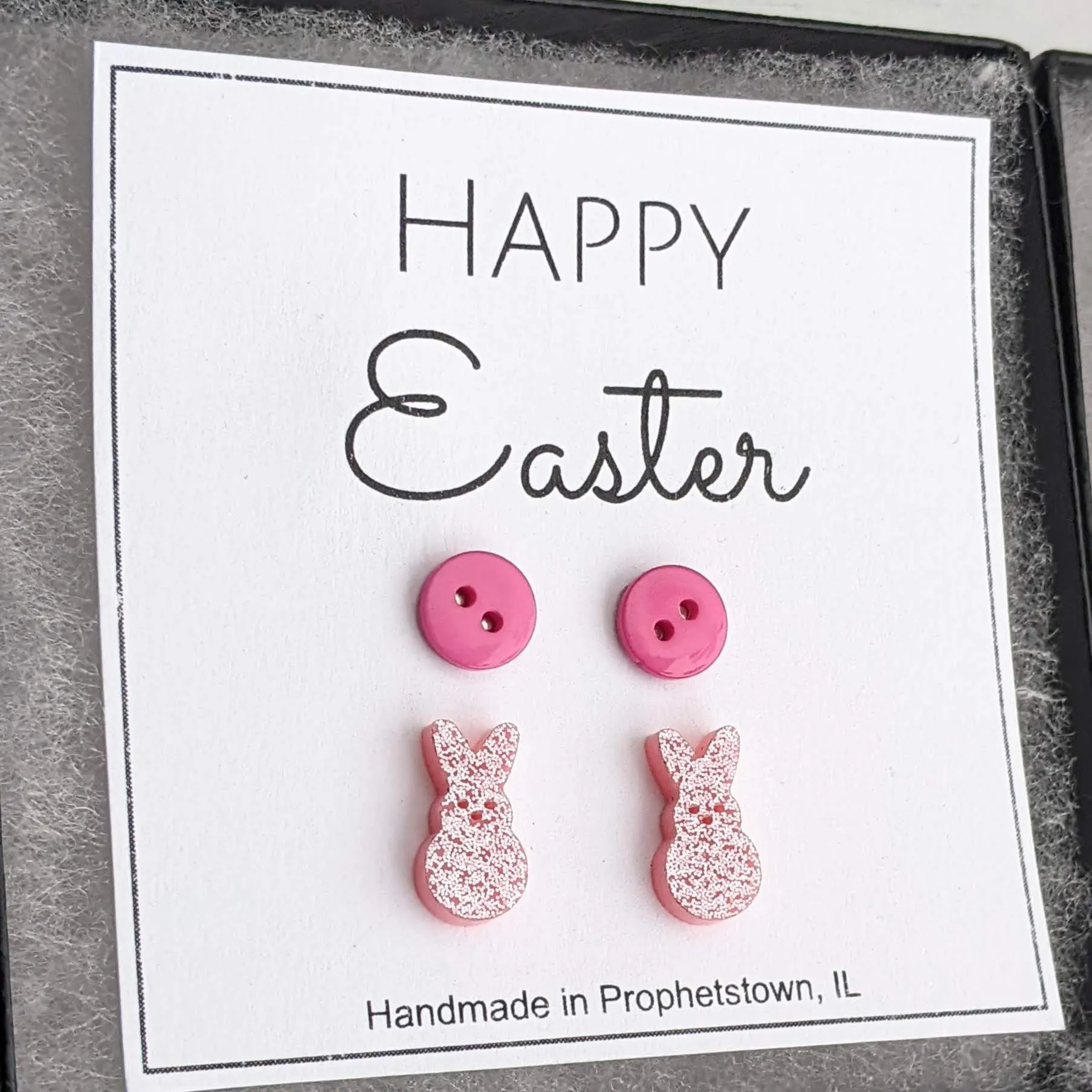 🐰✨ Glitter Bunny Stud Earrings Set – The Perfect Easter Jewelry Gift!