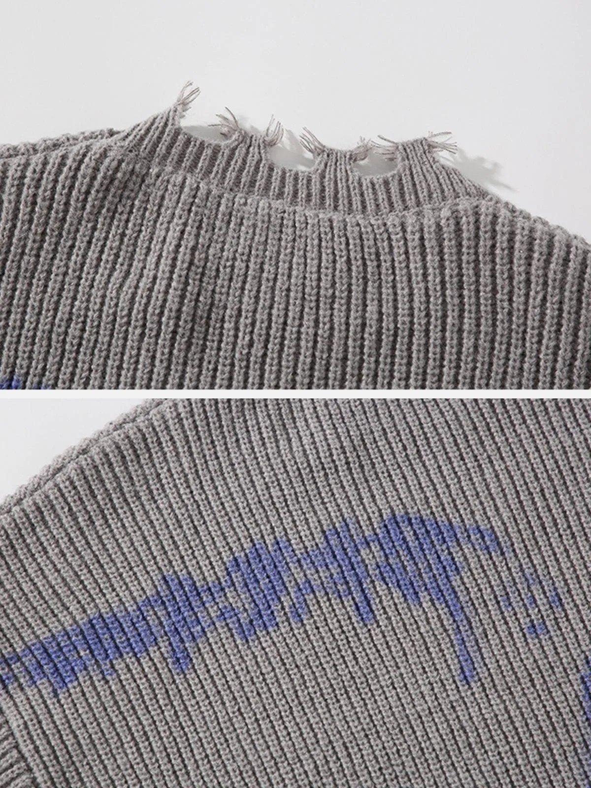Aelfric Eden Tie-dye Ripped Hole Knit Sweater