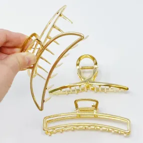 Black or Gold Hair Claw Clip