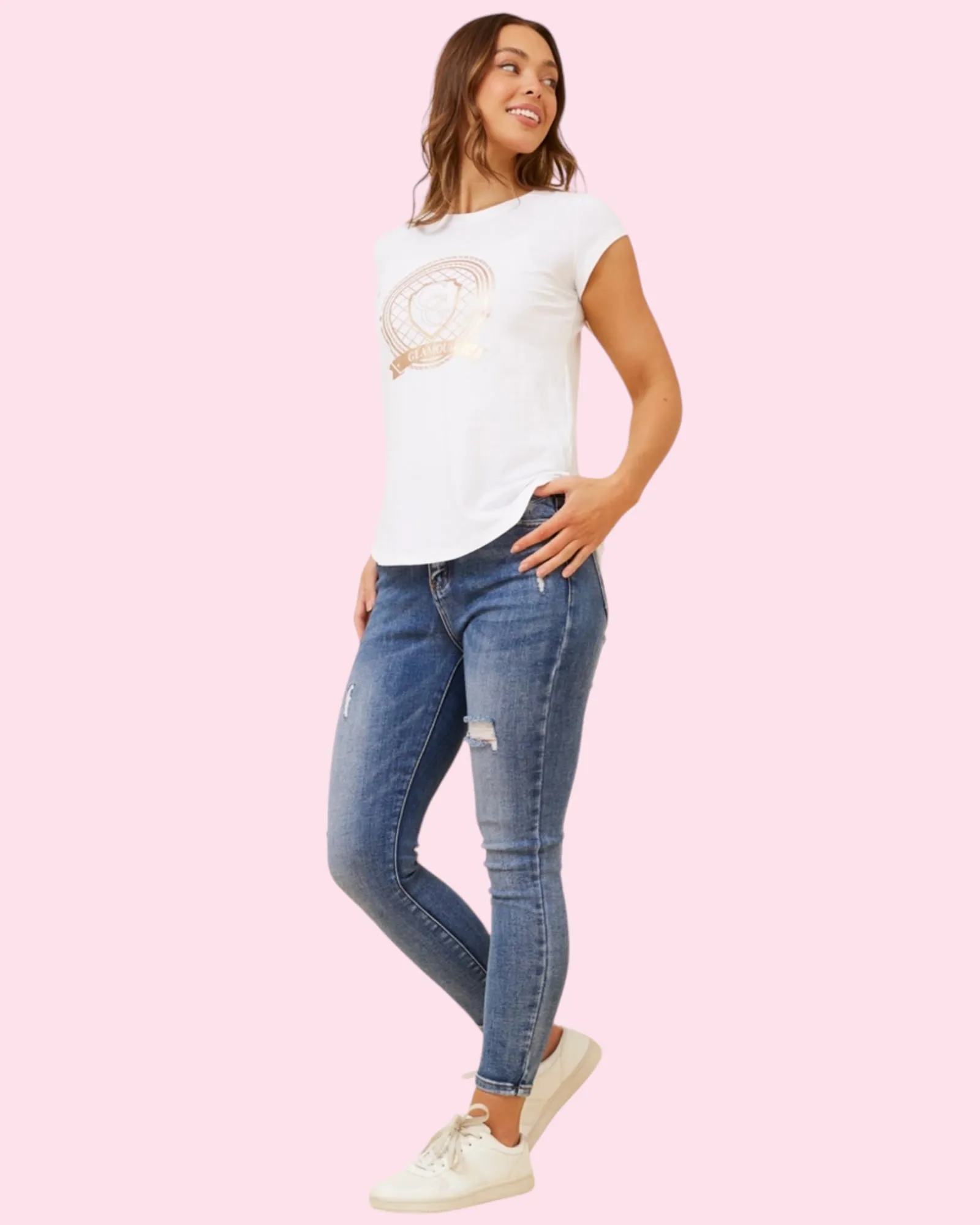 CG Glamour Tee - White