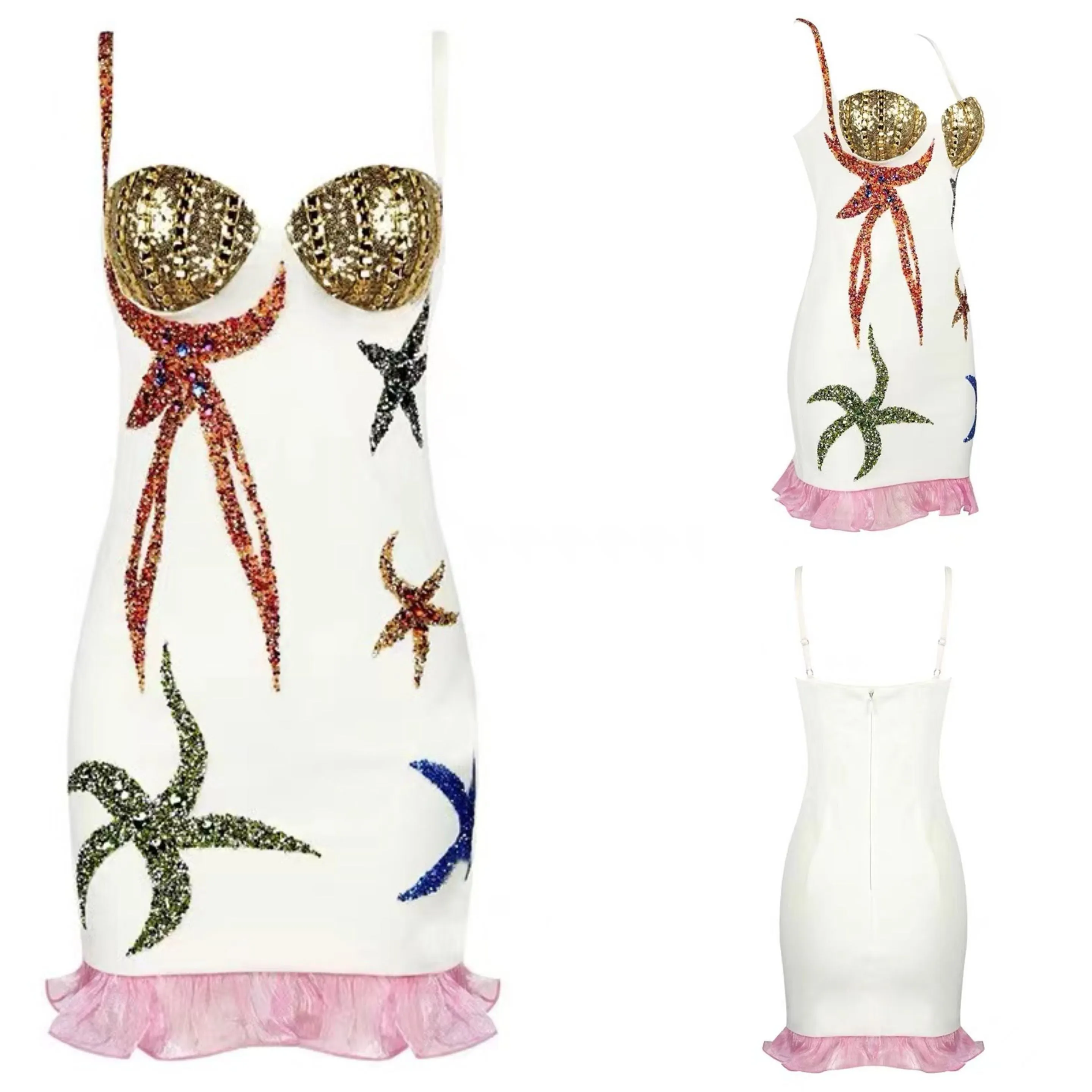 Chic Crystal Embellished Dress
