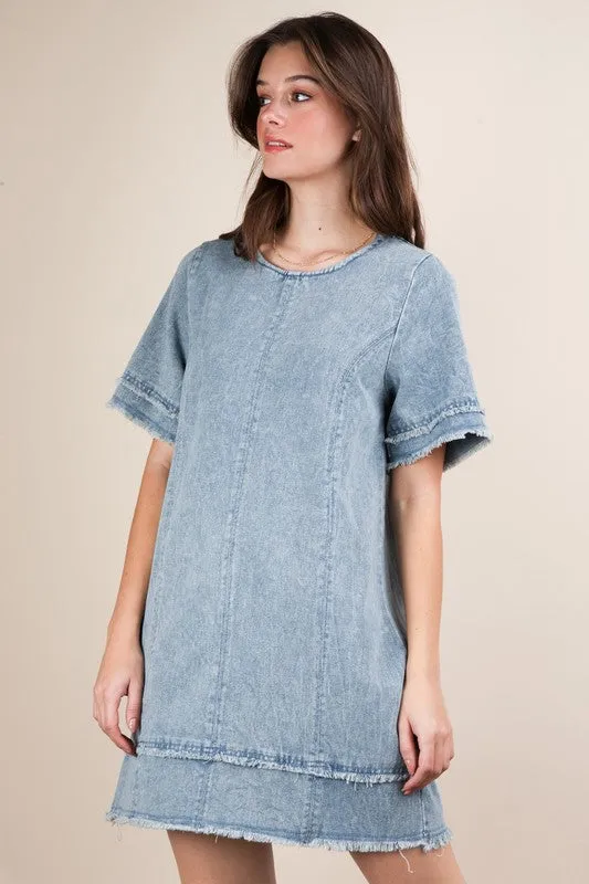 Denim Shift Mini Dress
