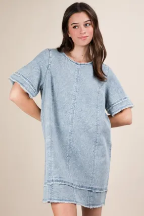 Denim Shift Mini Dress