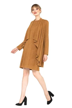 Draped Turnover Swing Jacket