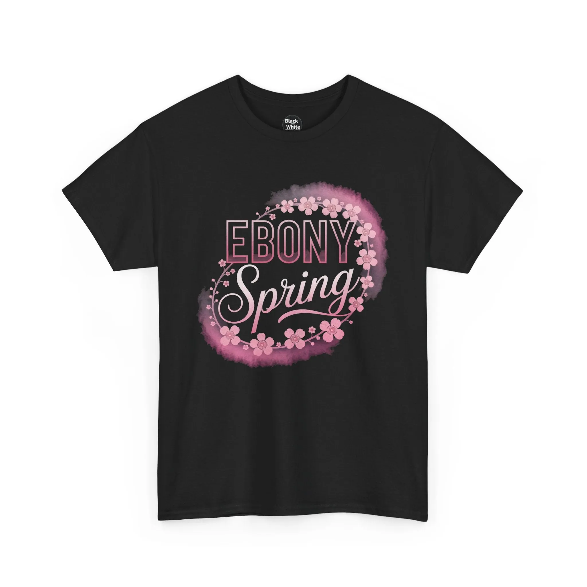 Ebony Spring Unisex Heavy Cotton Tee – Trendy Graphic T-Shirt for Men & Women, Casual Everyday Wear, Stylish Spring Fashion, Gift for Him & Her