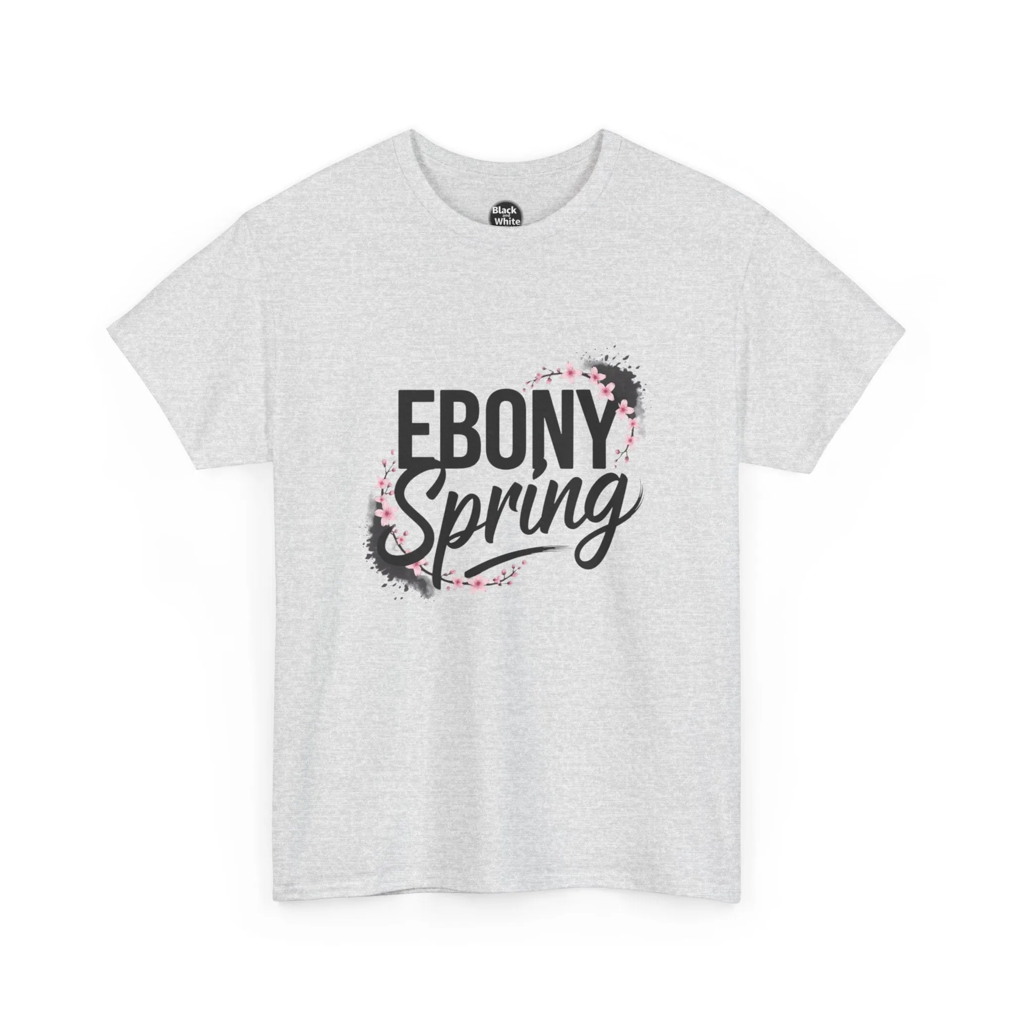 Ebony Spring Unisex Heavy Cotton Tee – Trendy Graphic T-Shirt for Men & Women, Casual Everyday Wear, Stylish Spring Fashion, Gift for Him & Her