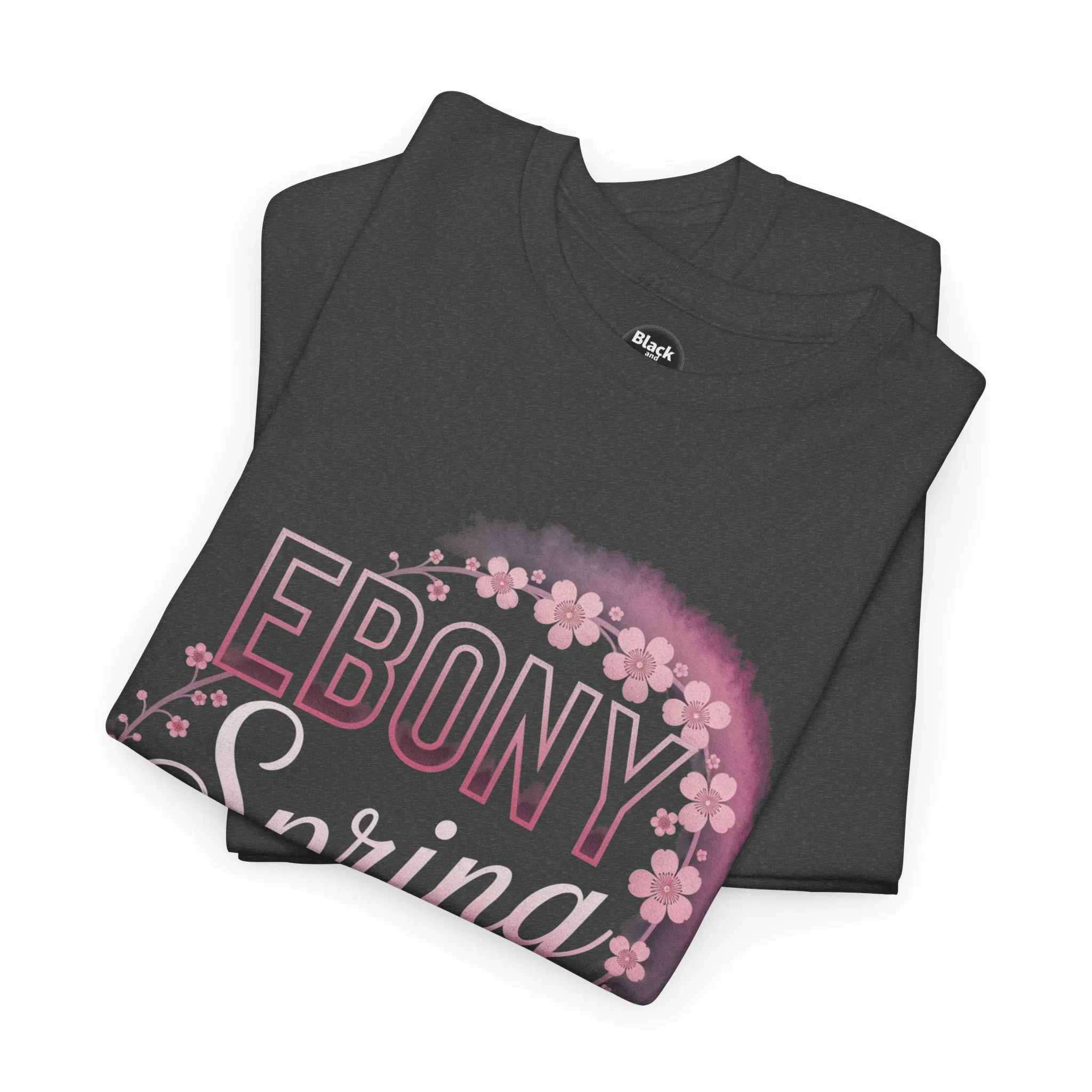 Ebony Spring Unisex Heavy Cotton Tee – Trendy Graphic T-Shirt for Men & Women, Casual Everyday Wear, Stylish Spring Fashion, Gift for Him & Her