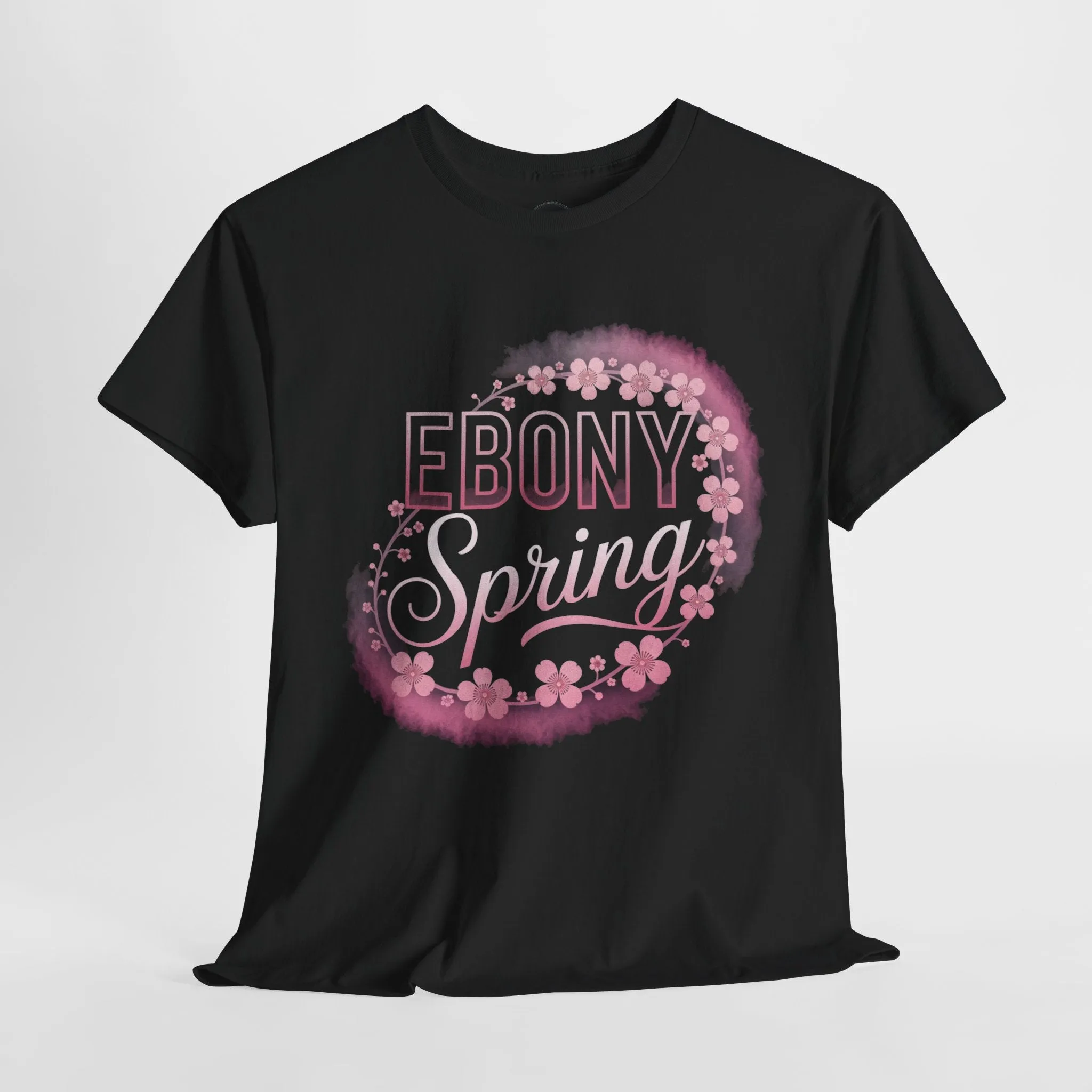 Ebony Spring Unisex Heavy Cotton Tee – Trendy Graphic T-Shirt for Men & Women, Casual Everyday Wear, Stylish Spring Fashion, Gift for Him & Her