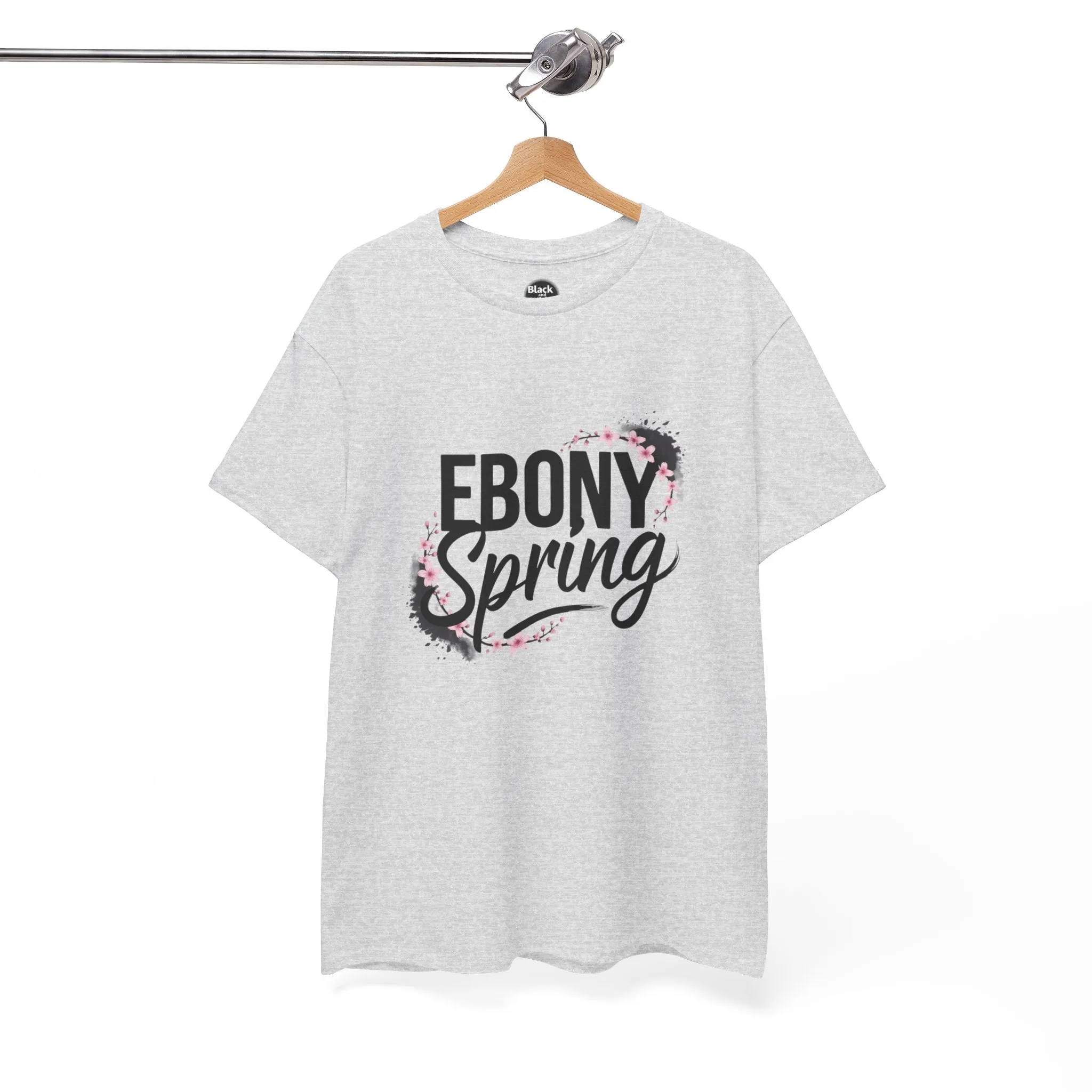 Ebony Spring Unisex Heavy Cotton Tee – Trendy Graphic T-Shirt for Men & Women, Casual Everyday Wear, Stylish Spring Fashion, Gift for Him & Her