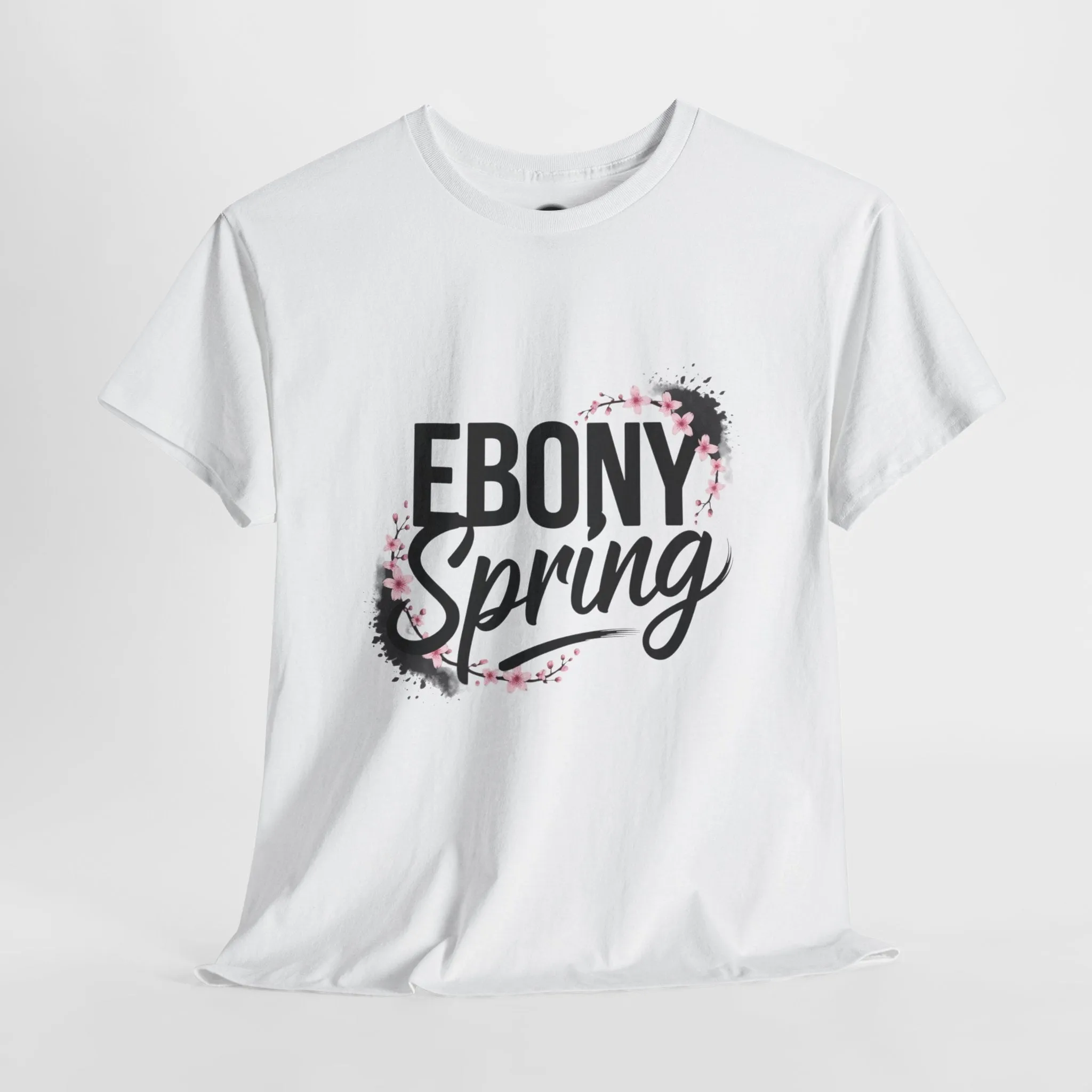 Ebony Spring Unisex Heavy Cotton Tee – Trendy Graphic T-Shirt for Men & Women, Casual Everyday Wear, Stylish Spring Fashion, Gift for Him & Her