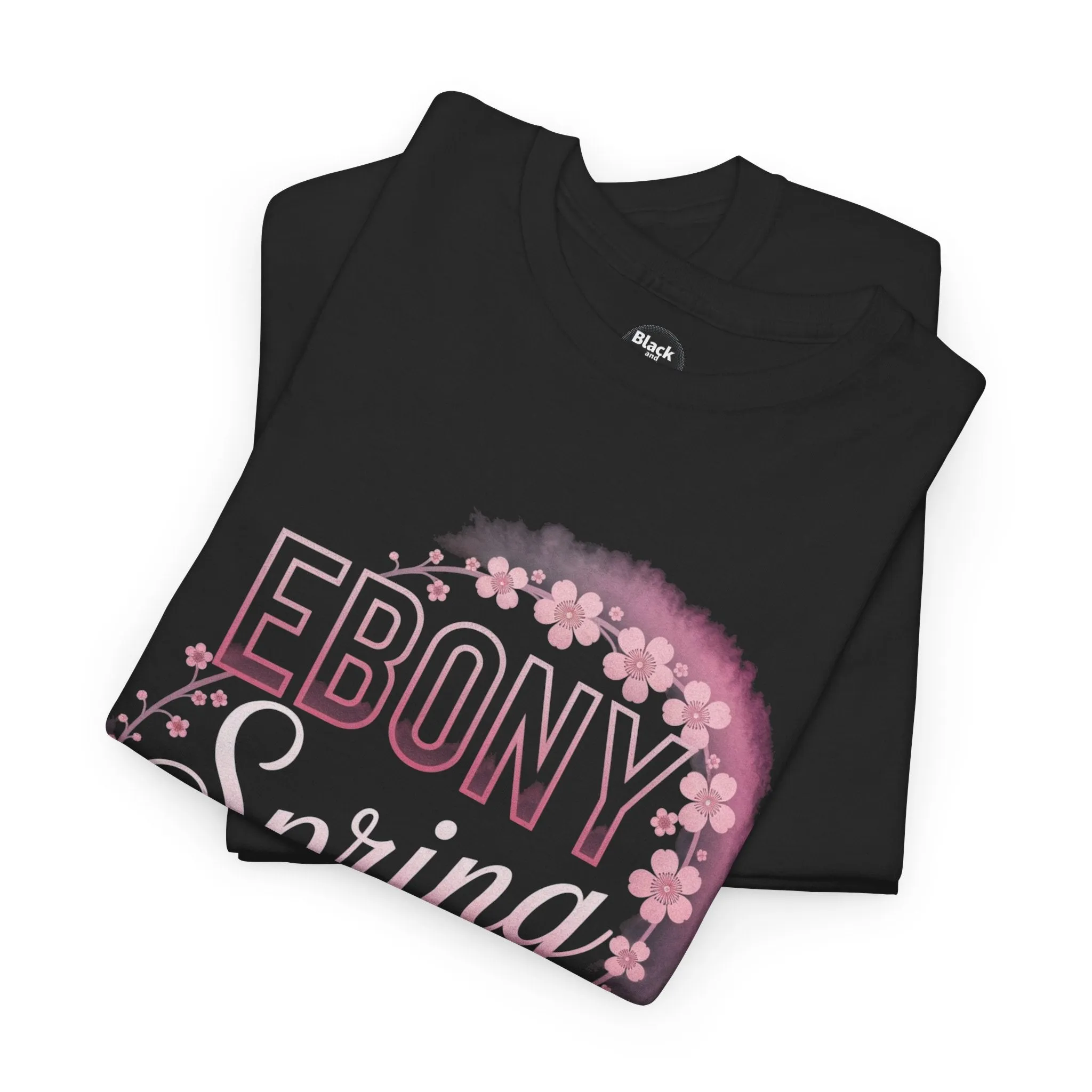 Ebony Spring Unisex Heavy Cotton Tee – Trendy Graphic T-Shirt for Men & Women, Casual Everyday Wear, Stylish Spring Fashion, Gift for Him & Her