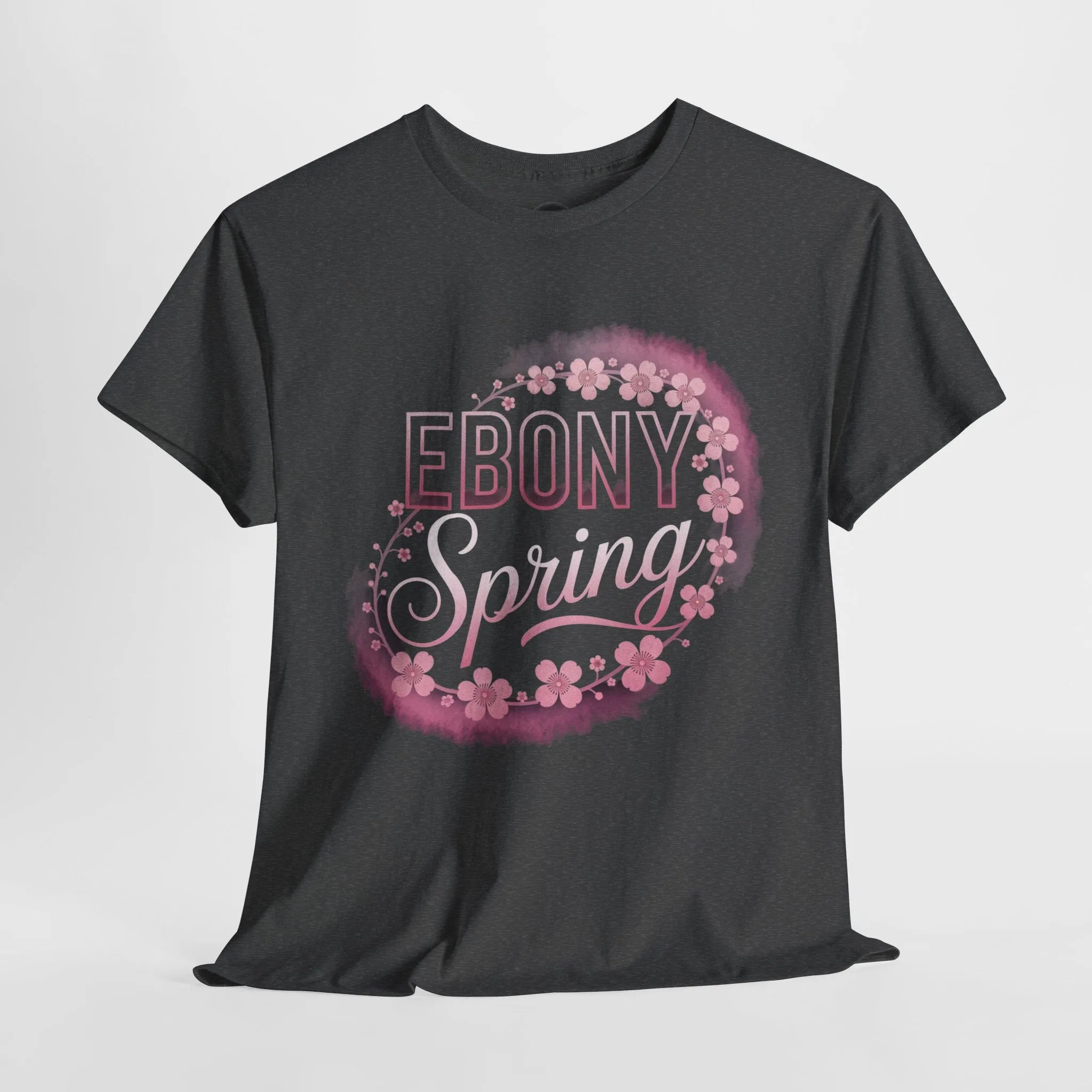 Ebony Spring Unisex Heavy Cotton Tee – Trendy Graphic T-Shirt for Men & Women, Casual Everyday Wear, Stylish Spring Fashion, Gift for Him & Her