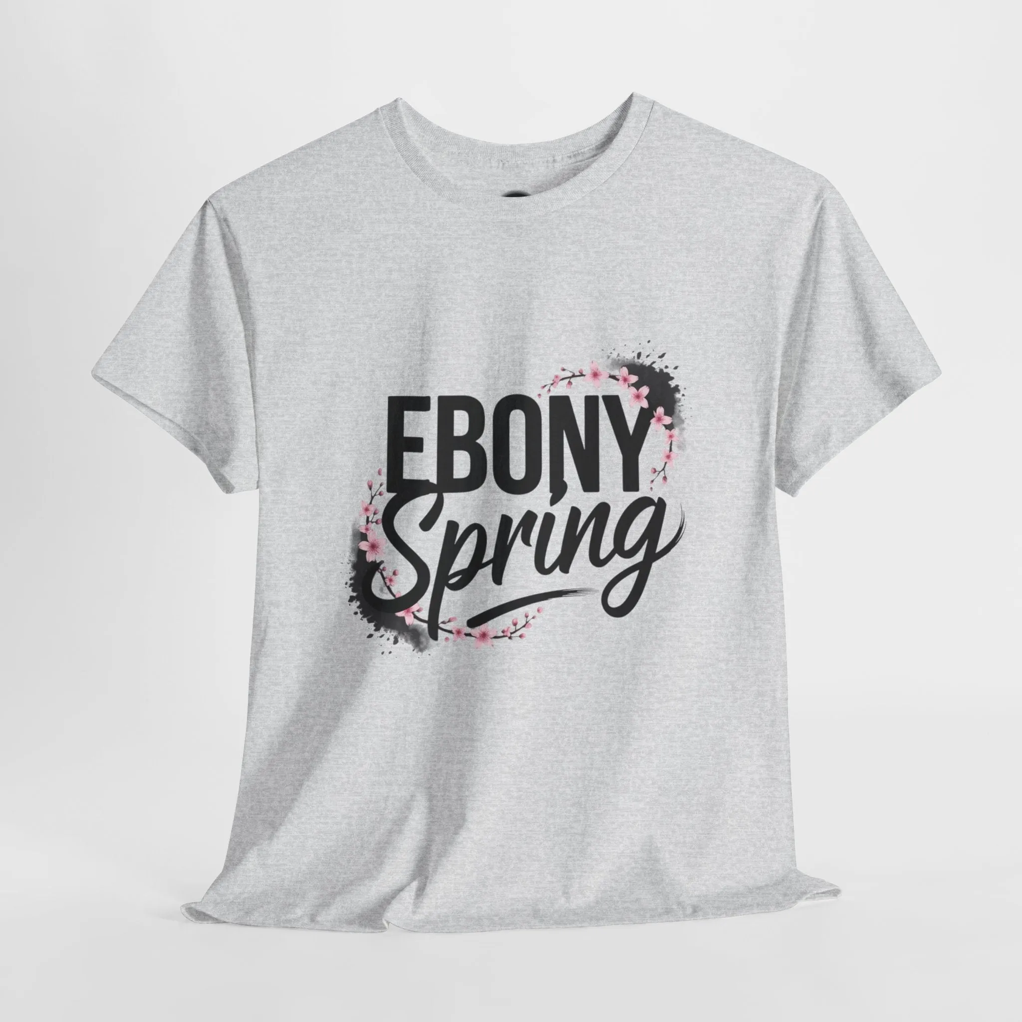Ebony Spring Unisex Heavy Cotton Tee – Trendy Graphic T-Shirt for Men & Women, Casual Everyday Wear, Stylish Spring Fashion, Gift for Him & Her