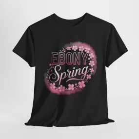 Ebony Spring Unisex Heavy Cotton Tee – Trendy Graphic T-Shirt for Men & Women, Casual Everyday Wear, Stylish Spring Fashion, Gift for Him & Her