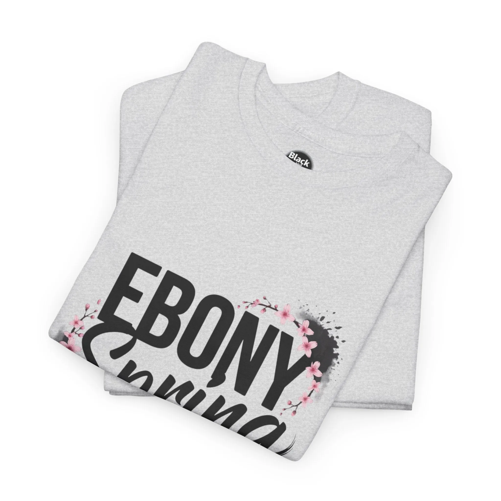 Ebony Spring Unisex Heavy Cotton Tee – Trendy Graphic T-Shirt for Men & Women, Casual Everyday Wear, Stylish Spring Fashion, Gift for Him & Her