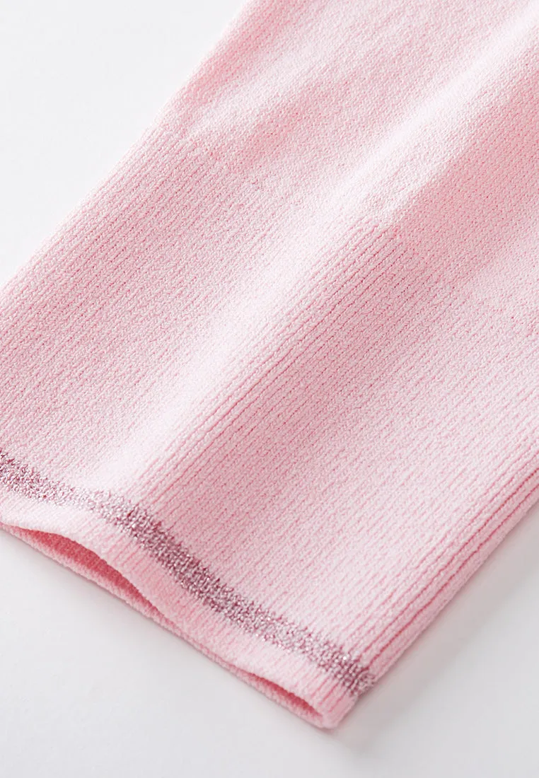 Embroidery-detail Ribbed-trim Knitted Top