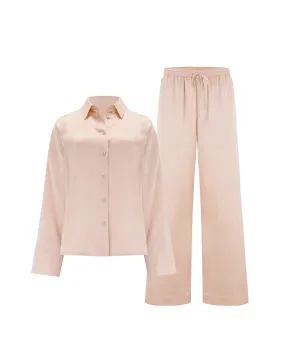 Fleur Du Jour Blush Silk Shirt & Trouser