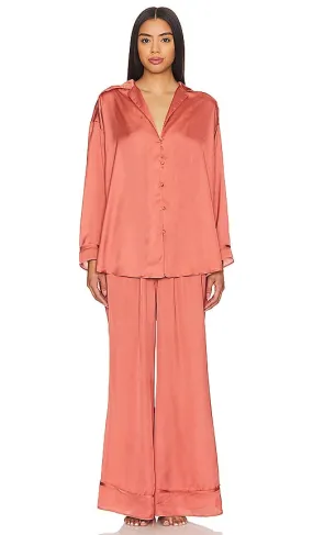 Free People X Intimately FP Dreamy Days Solid Pj Set in Pink