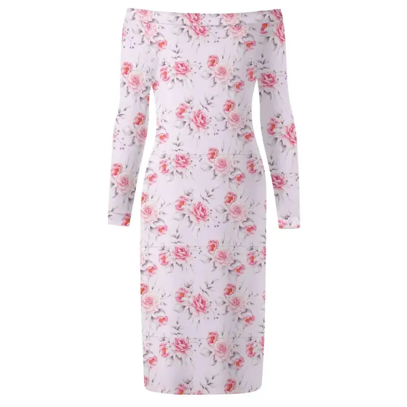 Garden Fairy Vibes in a Fitted Womens Pink Floral Dress