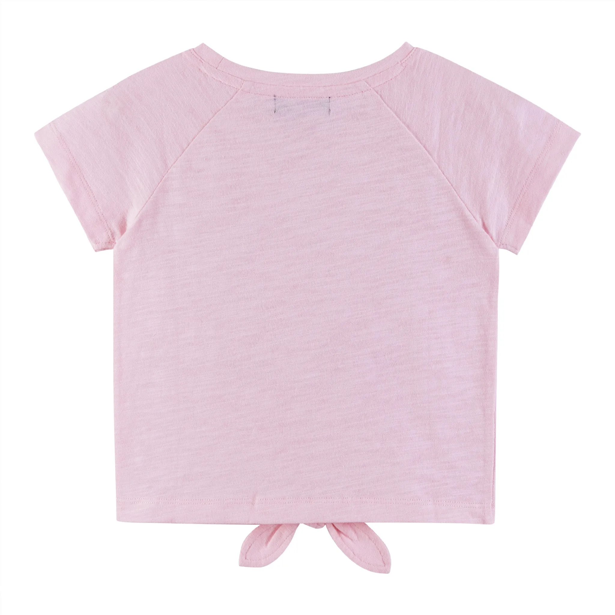 Kids (2-6x) Pink Raglan Sleeve Knot Detail Tee | Fortune Teller Graphic