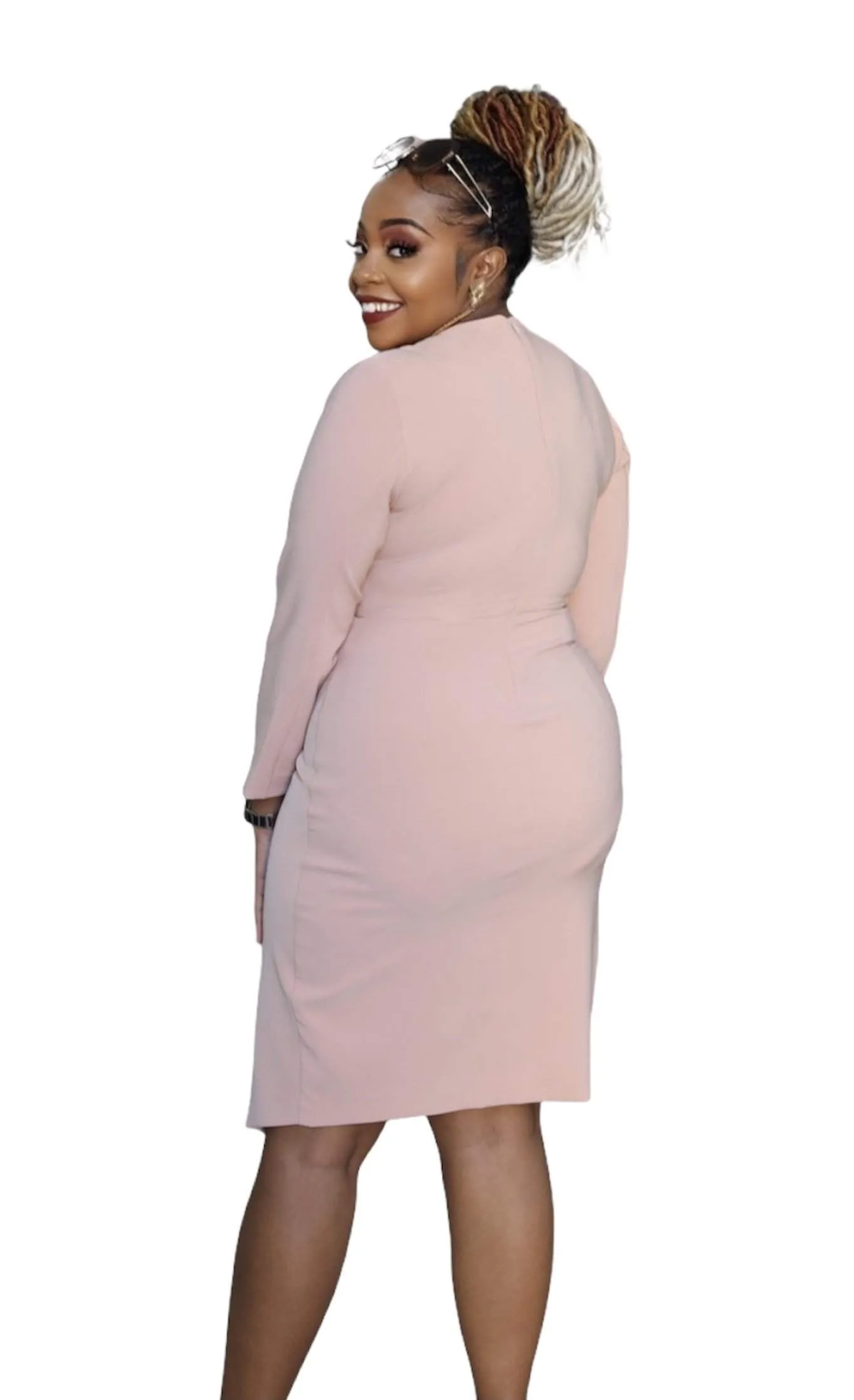 Ladies Office Dress Light Pink