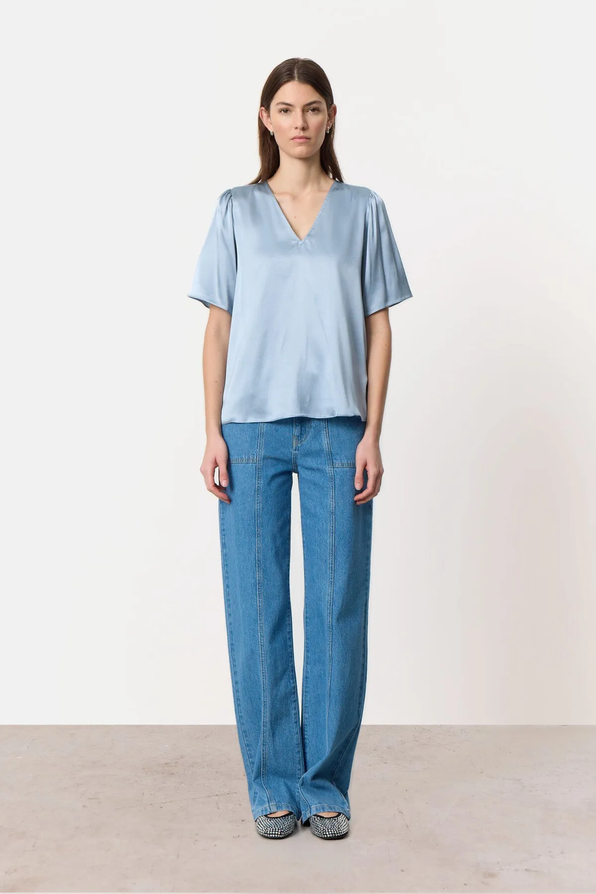 LR-DAKOTA 43 Blouse Light blue