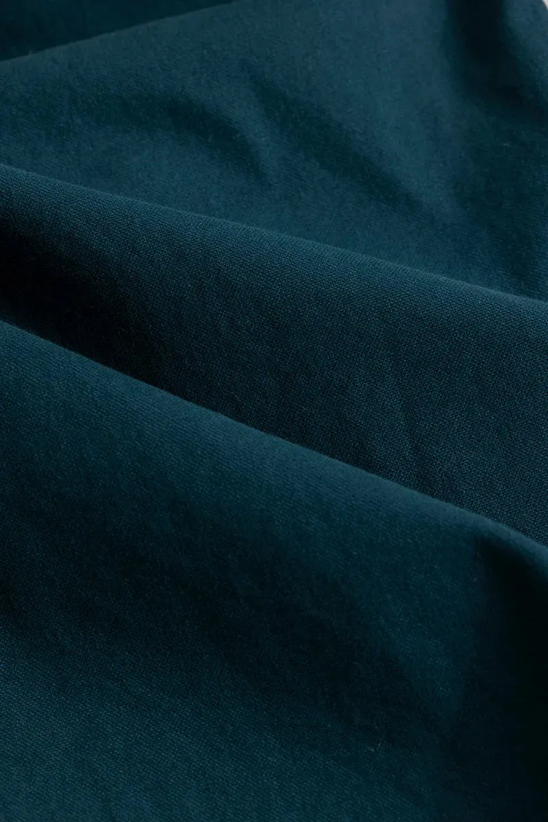 Lucia Teal Plain Plus Size Shirts