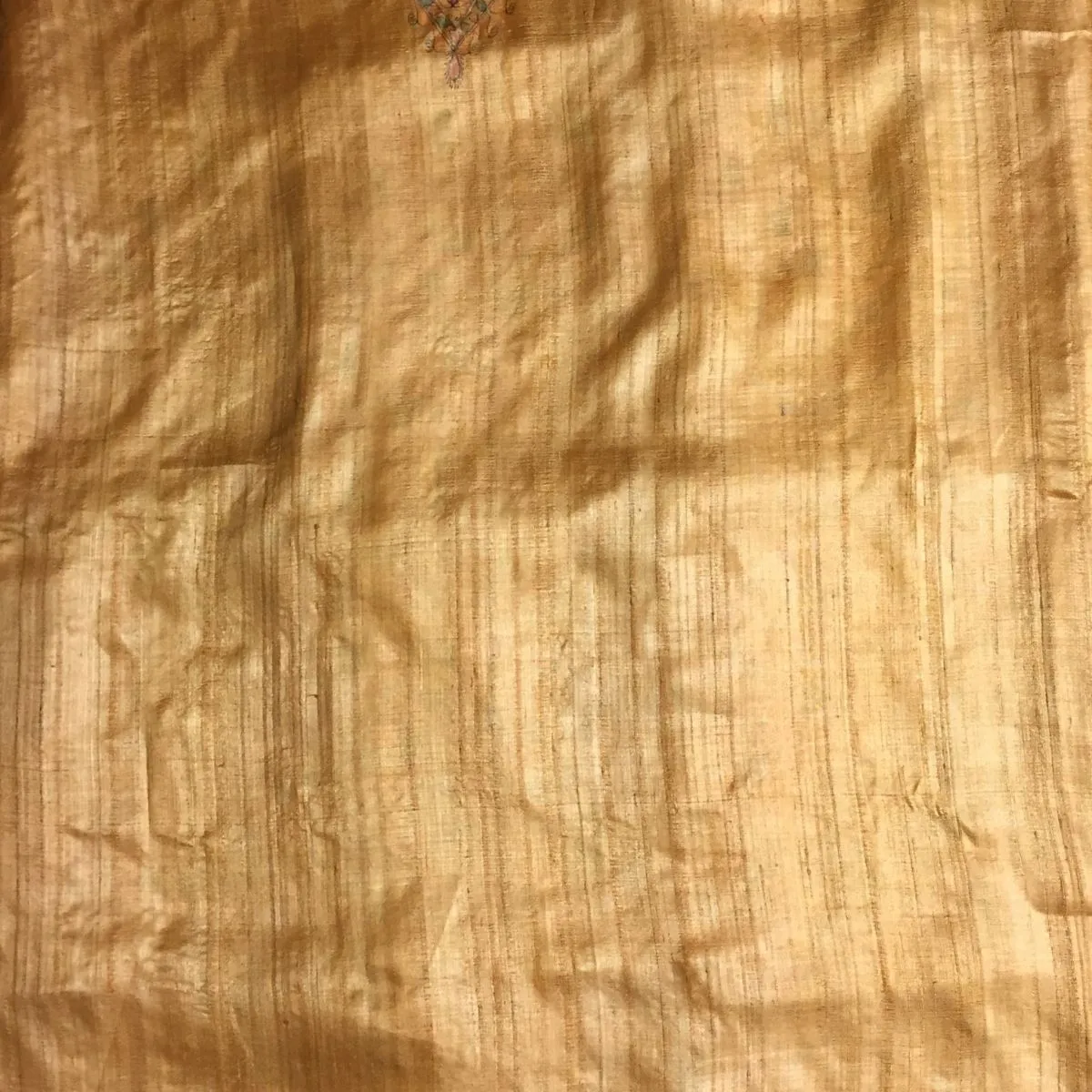 Madhubani Painted Mustard Yellow Saree | Tussar Ghicha Silk | Elegant | Artistic