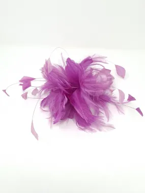 Orchid Mauve Feather Comb Hairpiece