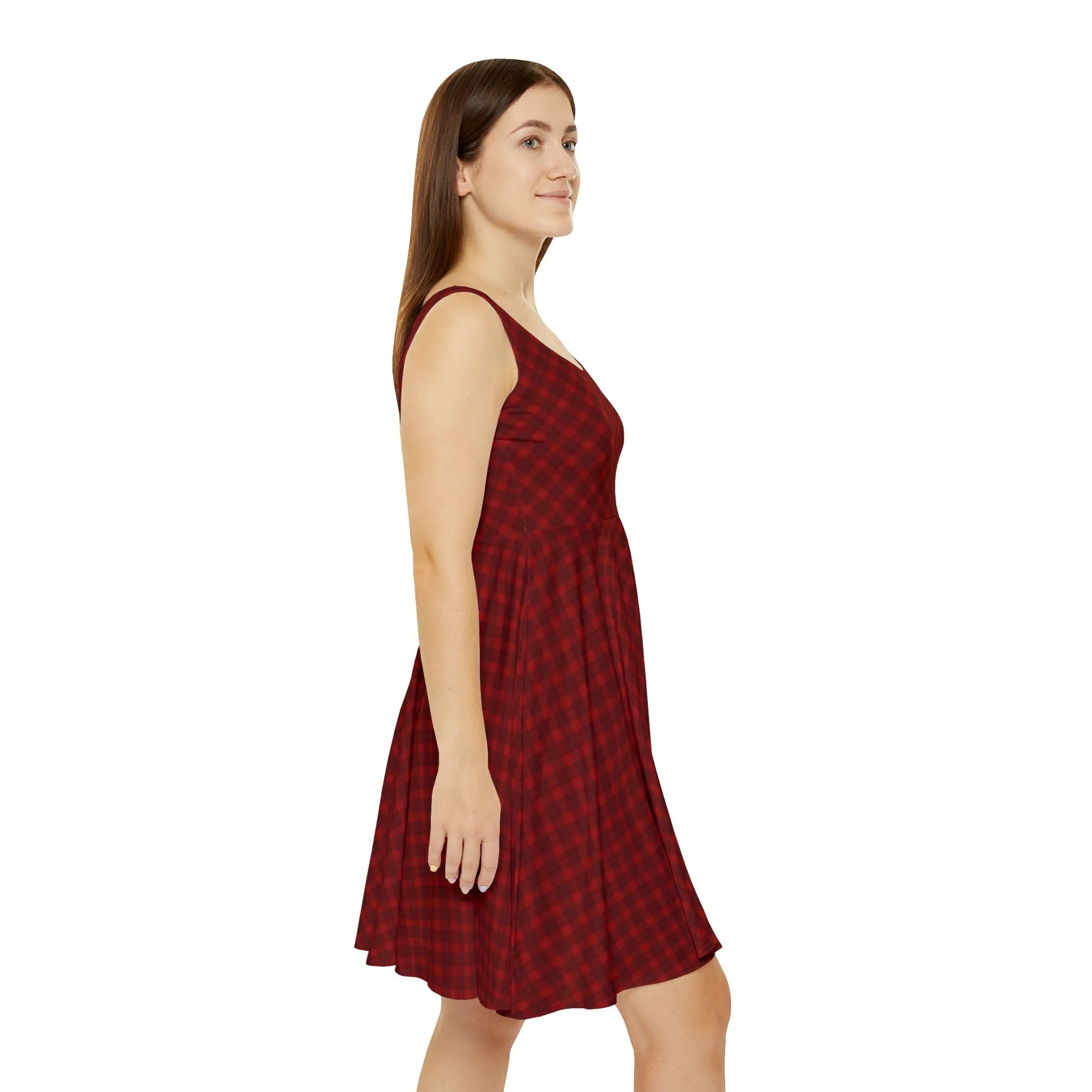 RED PLAIDIE - Damenkleid - Perfekt für Frühlingsveranstaltungen und Freizeitkleidung