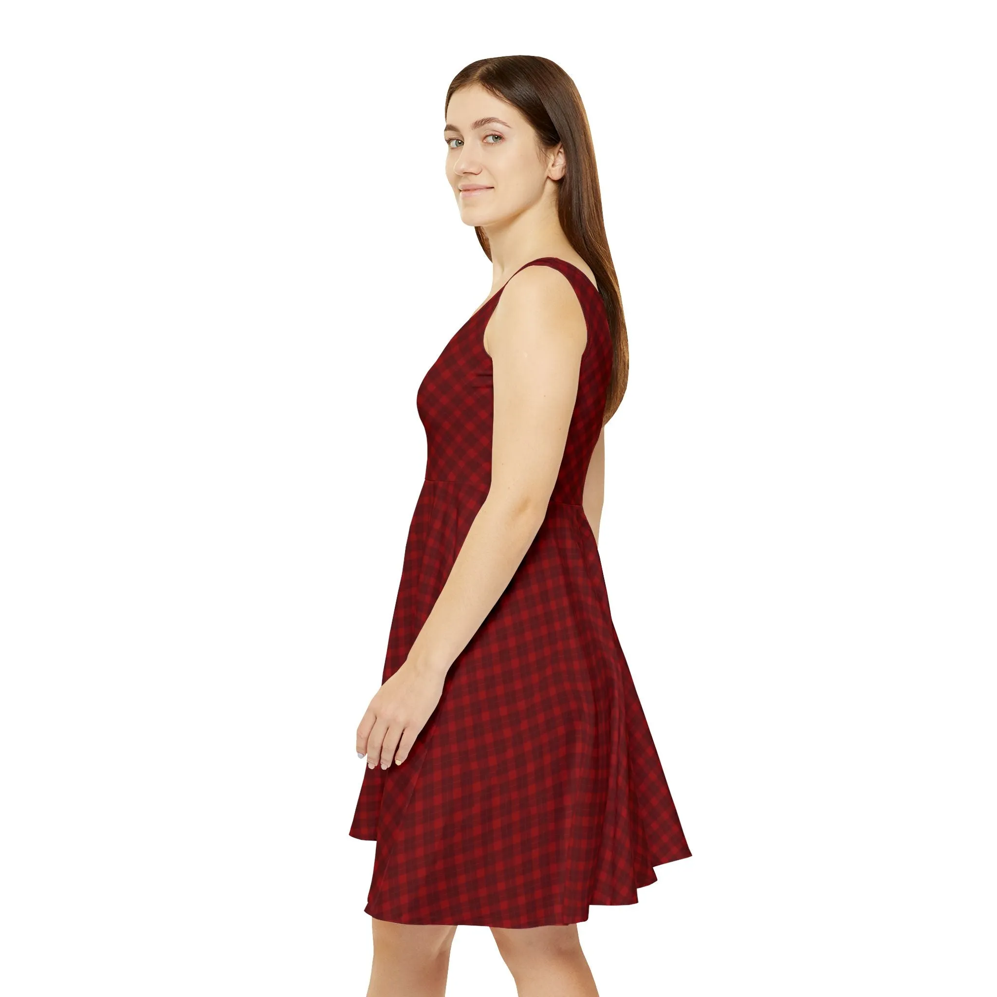 RED PLAIDIE - Damenkleid - Perfekt für Frühlingsveranstaltungen und Freizeitkleidung