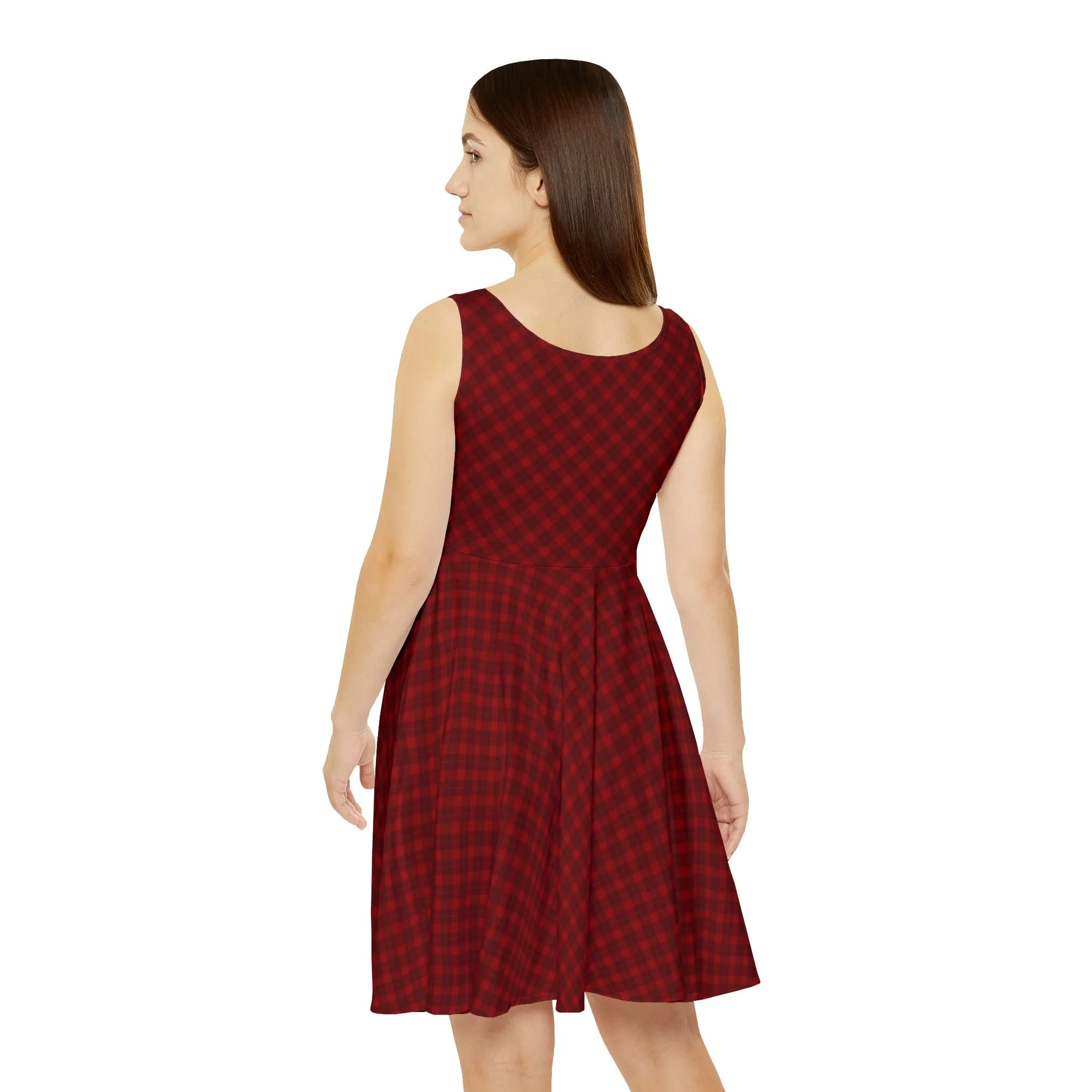 RED PLAIDIE - Damenkleid - Perfekt für Frühlingsveranstaltungen und Freizeitkleidung