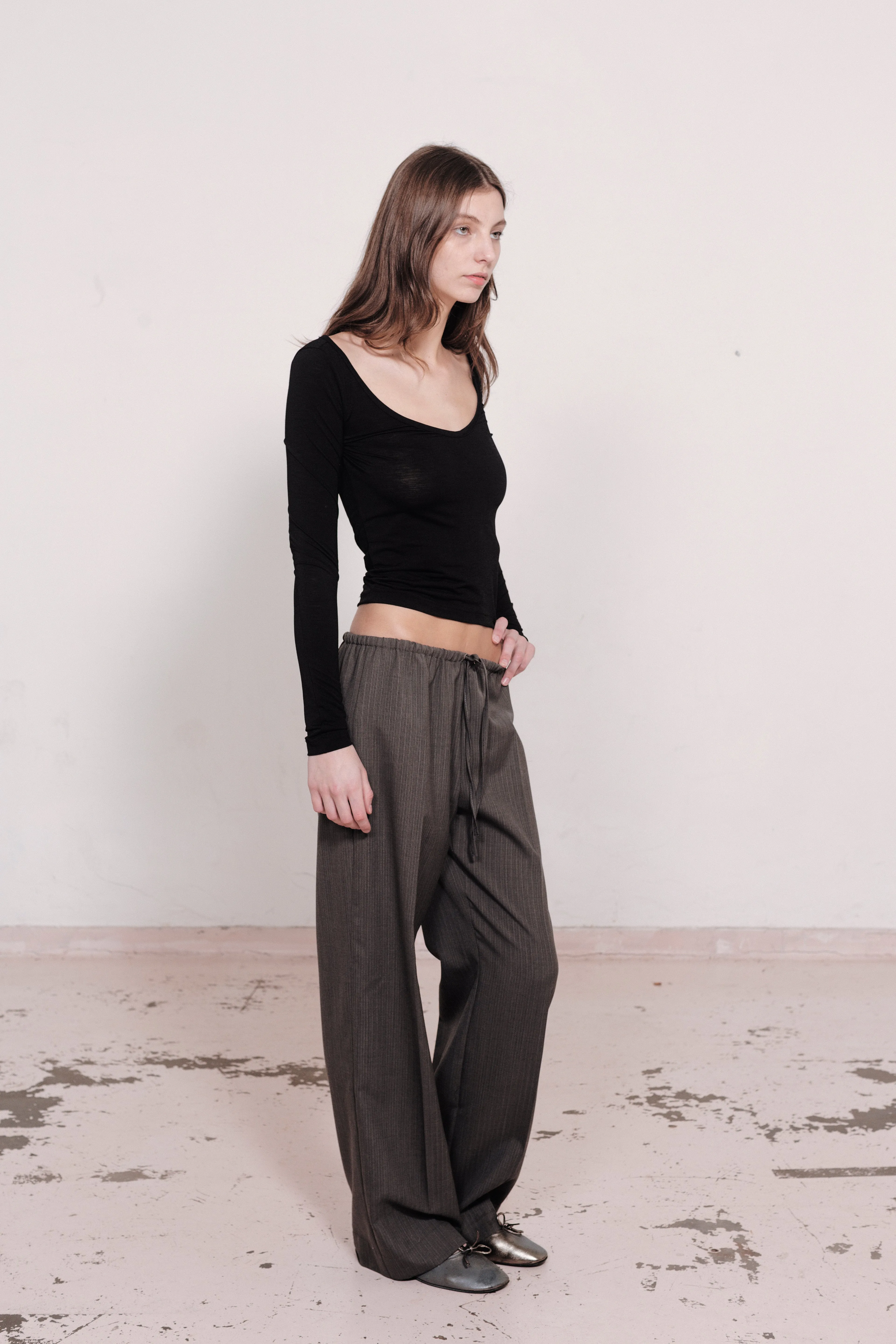 RELAXED DRAWSTRING PANT | CHARCOAL