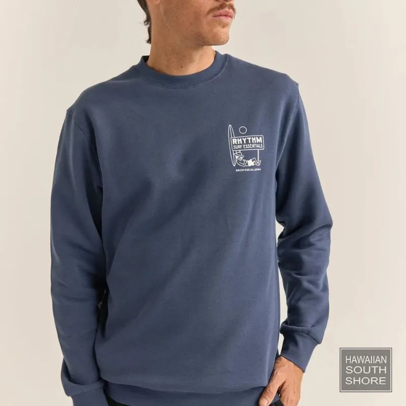RHYTHM Sweater Crew Fleece (XSmall-XLarge) Navy