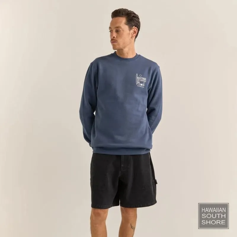 RHYTHM Sweater Crew Fleece (XSmall-XLarge) Navy