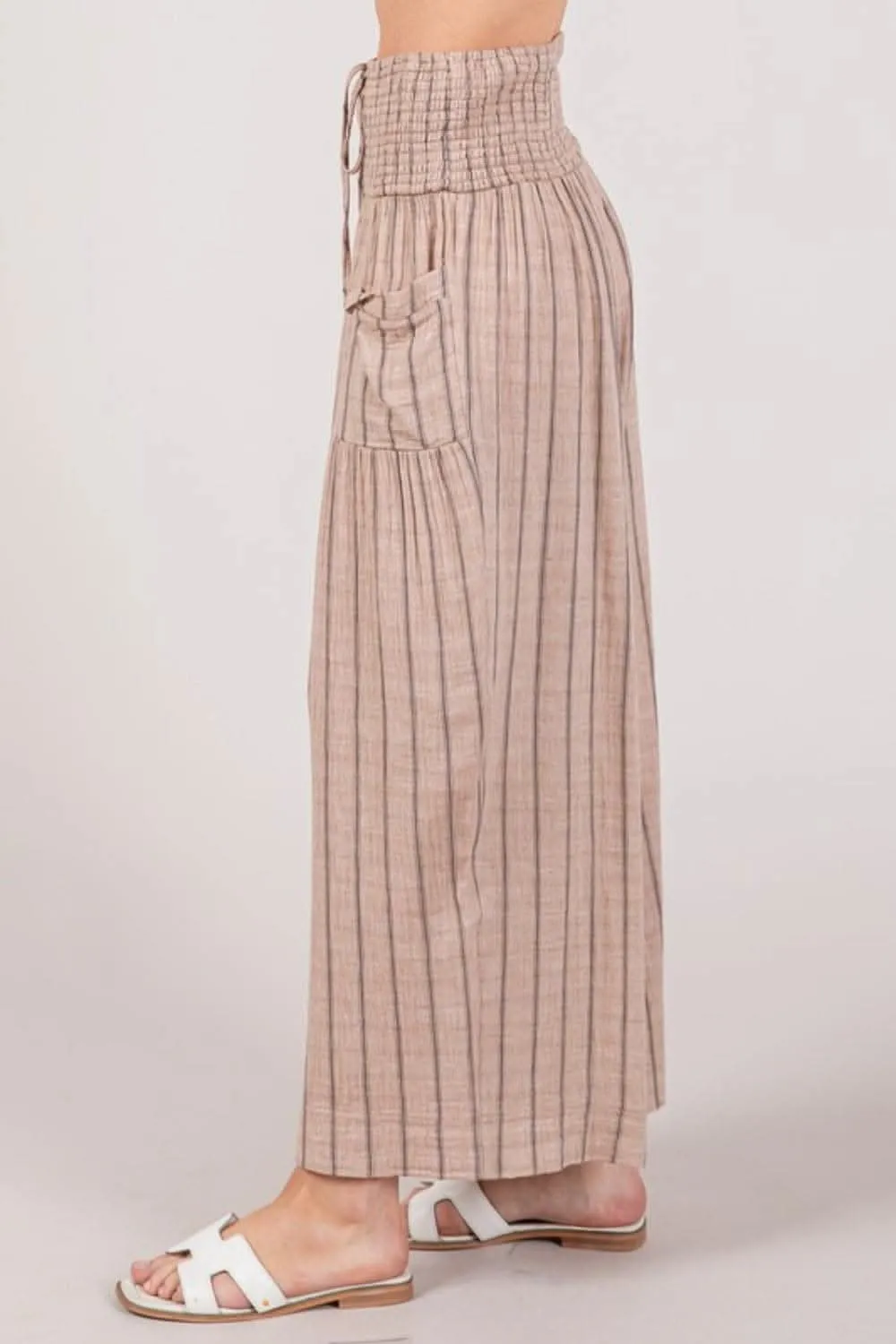 SAGE   FIG Cotton Gauze Wash Stripe Pants
