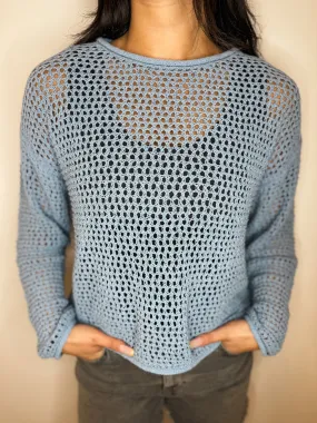 Siena Open Knit Sweater - Blue