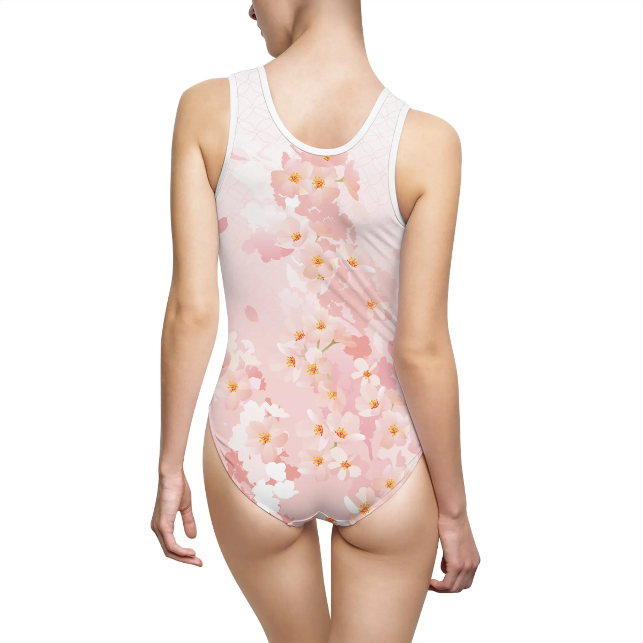 Swimsuit Cherry Blossom Floral Women's One-Piece