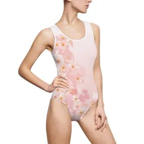 Swimsuit Cherry Blossom Floral Women's One-Piece