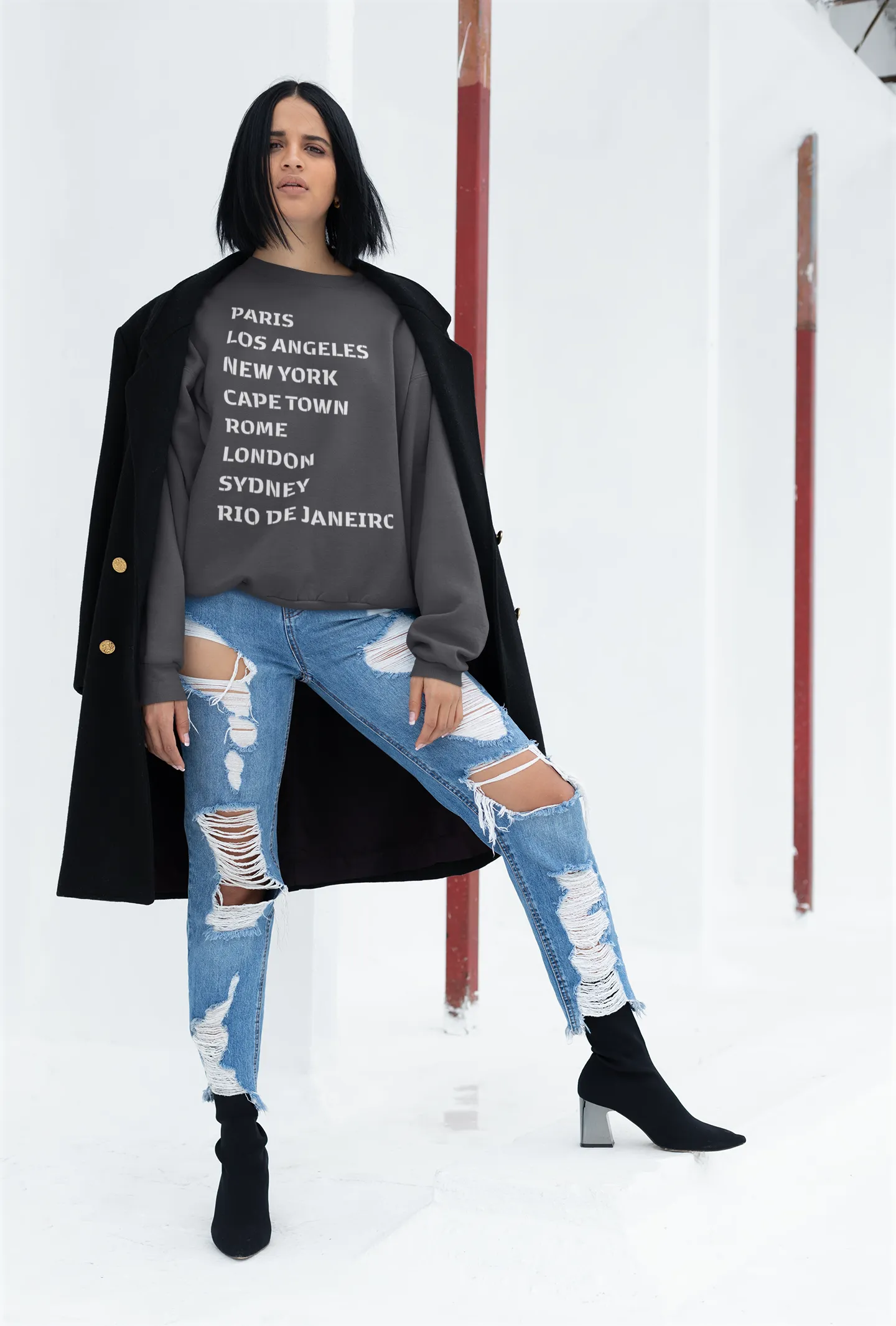 Travel Goals Shirt-Unisex Crewneck Sweatshirt