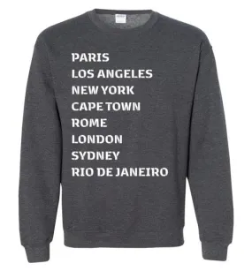 Travel Goals Shirt-Unisex Crewneck Sweatshirt