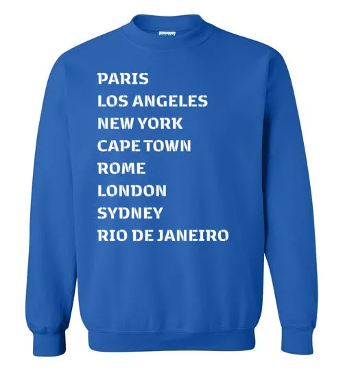 Travel Goals Shirt-Unisex Crewneck Sweatshirt