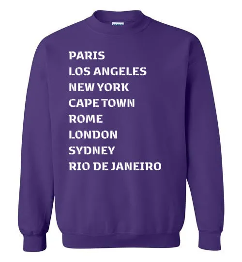 Travel Goals Shirt-Unisex Crewneck Sweatshirt