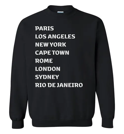Travel Goals Shirt-Unisex Crewneck Sweatshirt